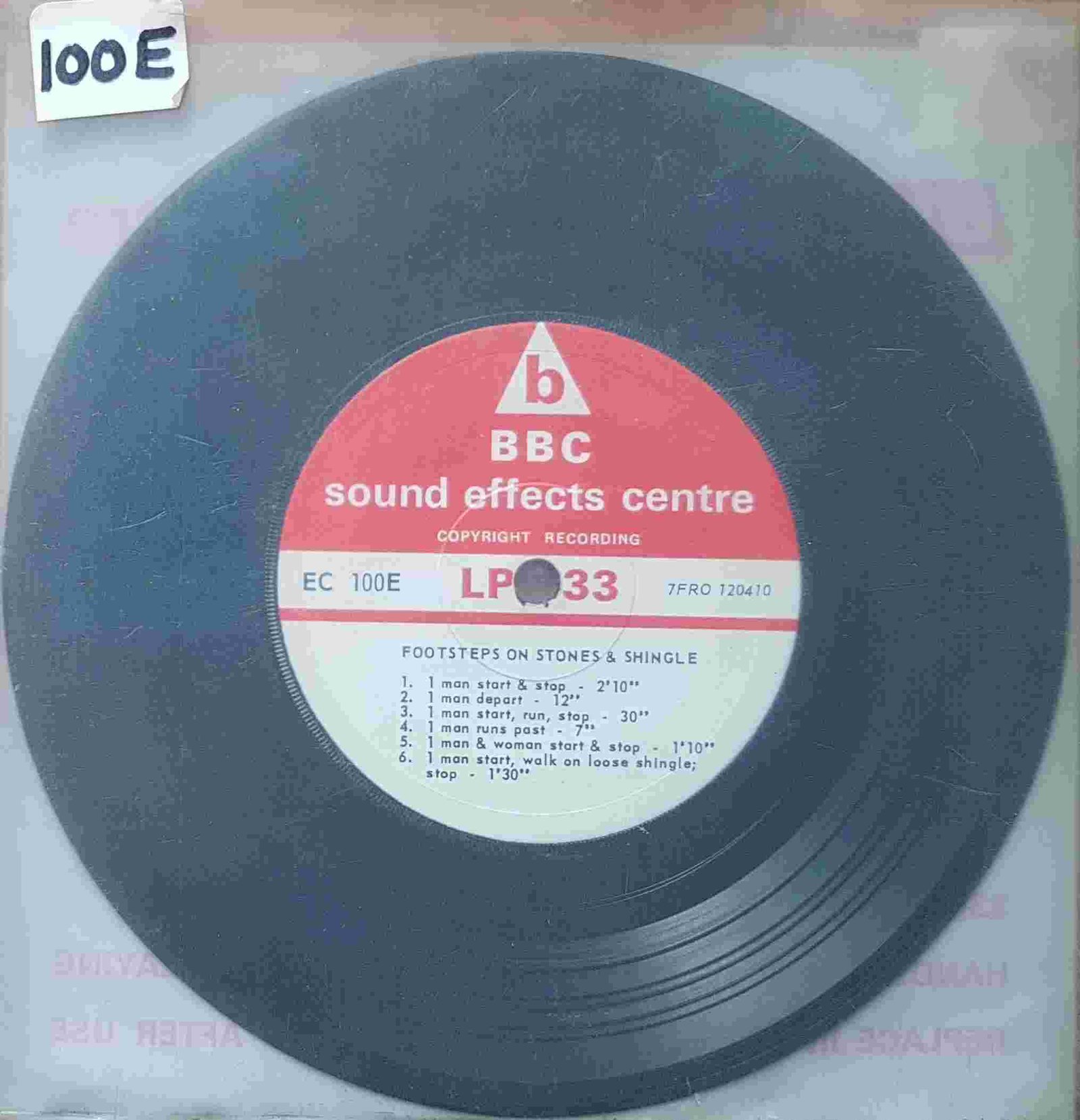 Picture of EC 100E Footsteps by artist Not registered from the BBC records and Tapes library